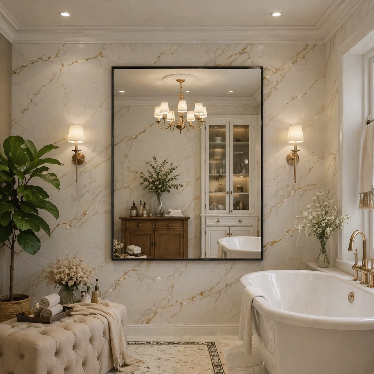 Full-length leaning mirror