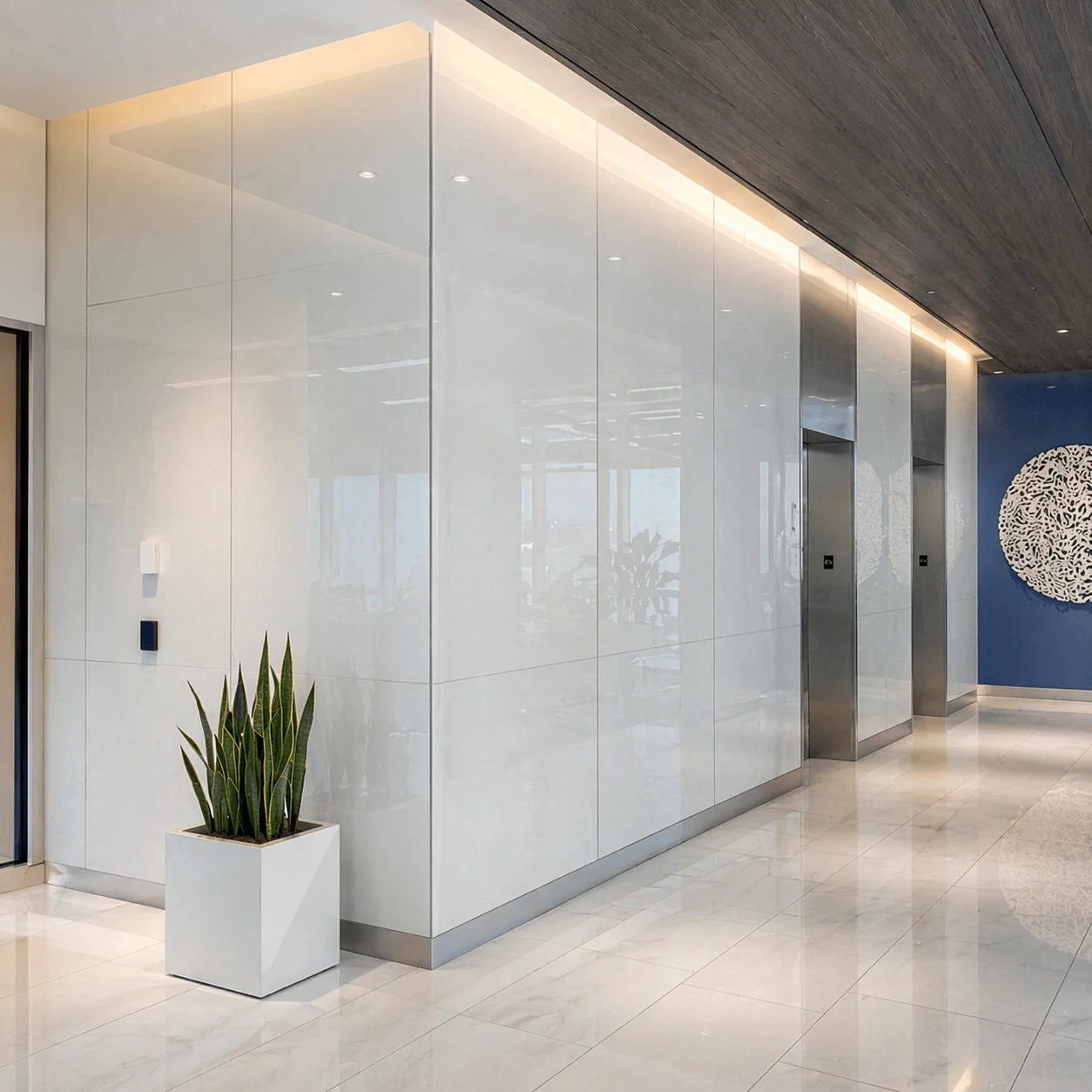 Abstract watercolor printed glass