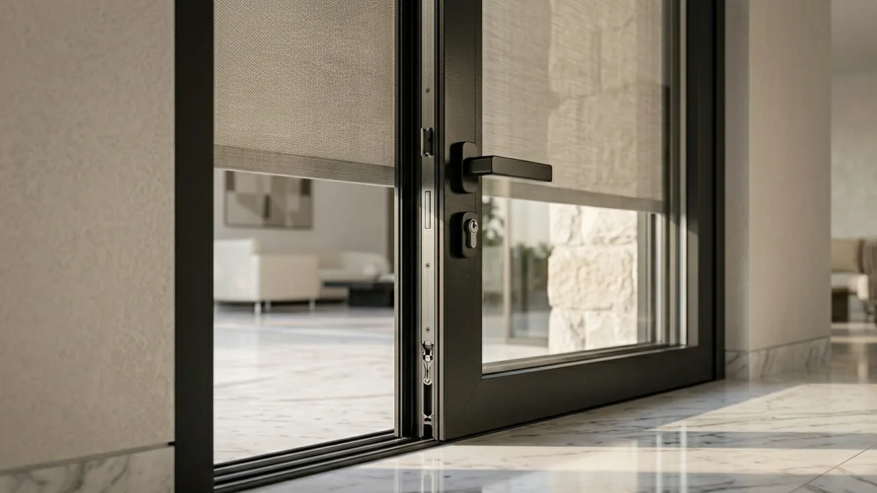 Aluminium doors and windows Dubai - modern aluminium frames and glazing systems for luxury villa
