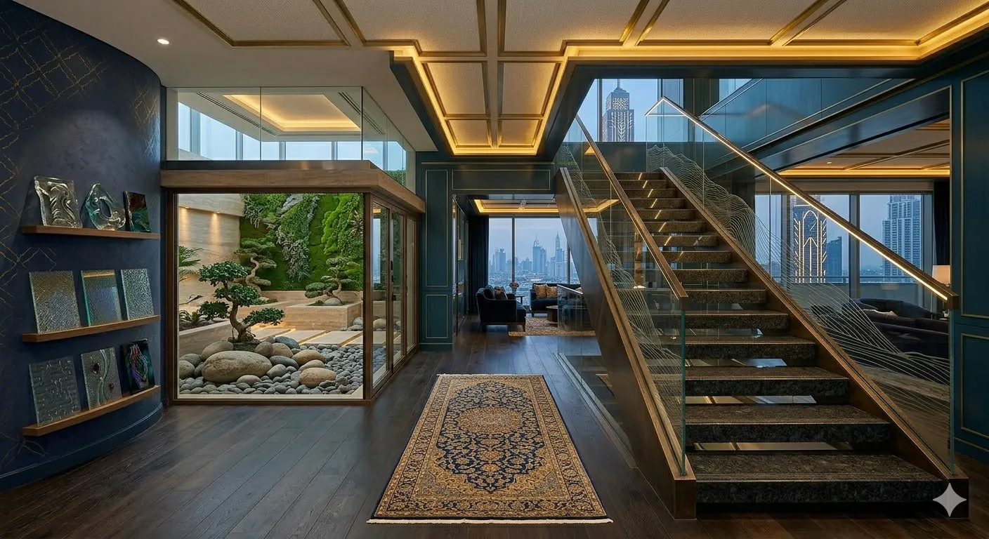 Frameless balcony glass railing installation in Dubai