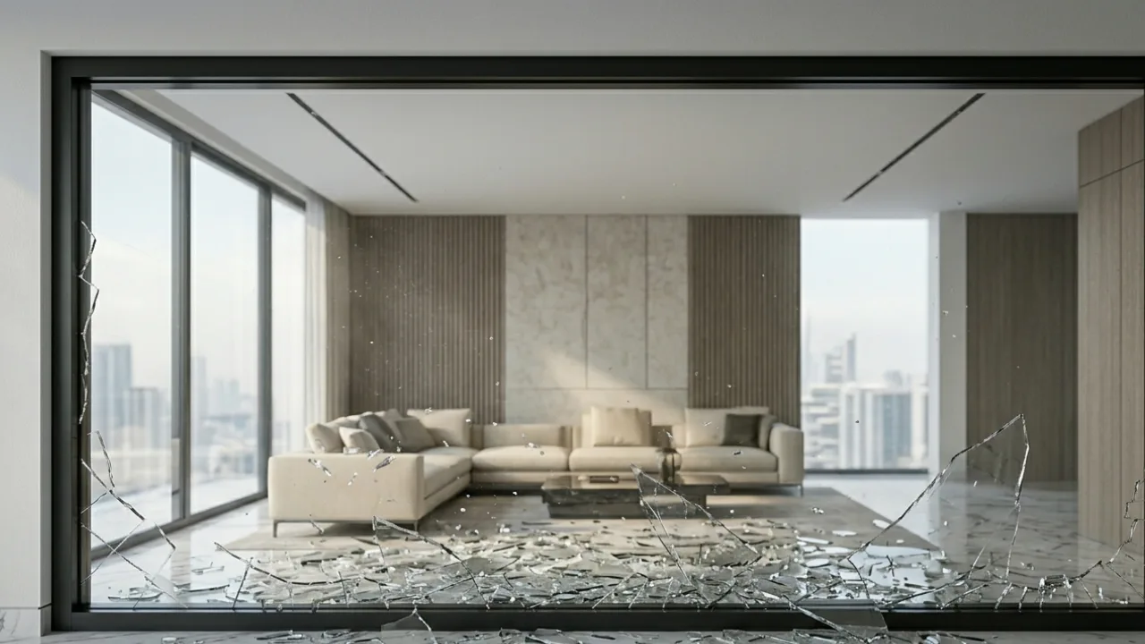 Window glass replacement near me - professional glass repair service in Dubai
